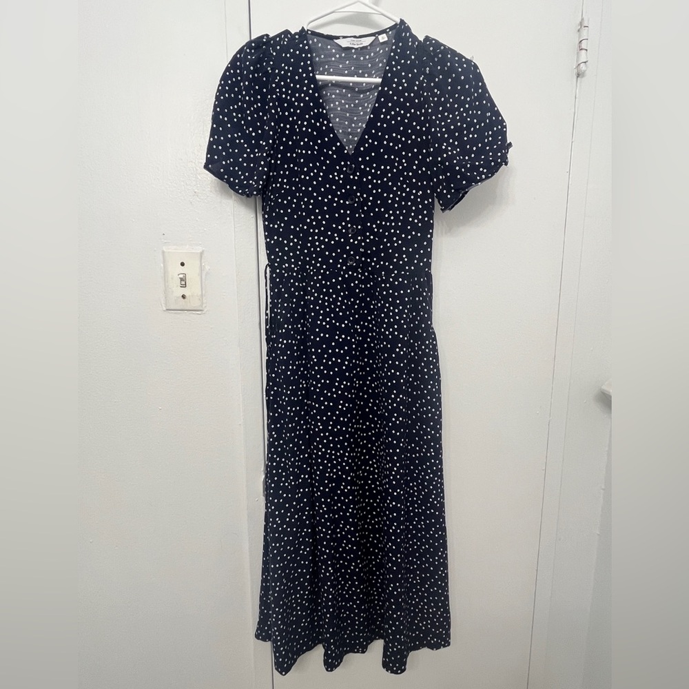 & other stories Paris atelier navy floral maxi dress